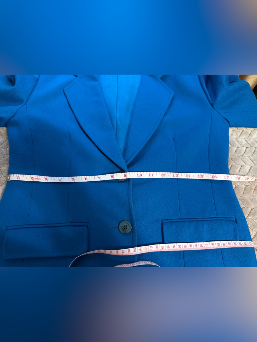 Vintage Pendleton Teal Blue Virgin Wool Blazer Jacket Size 8 - Picture 13 of 13